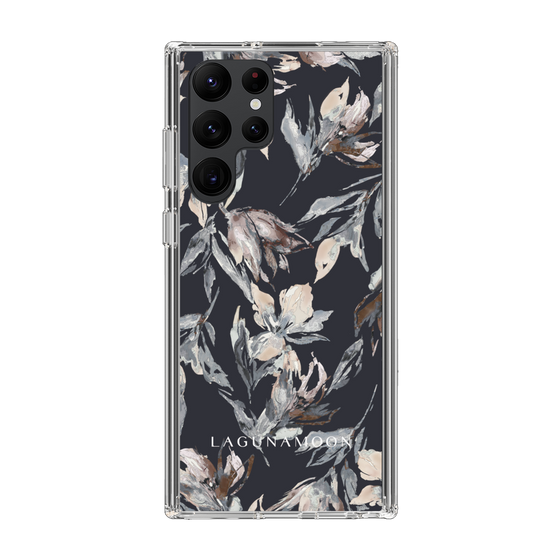 Slim Protection Case［ LAGUNAMOON - NuanceFlower - Navy ］