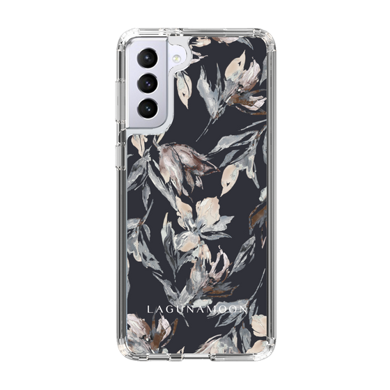 Slim Protection Case［ LAGUNAMOON - NuanceFlower - Navy ］