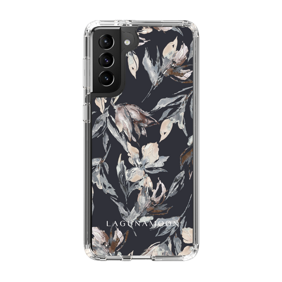 Slim Protection Case［ LAGUNAMOON - NuanceFlower - Navy ］