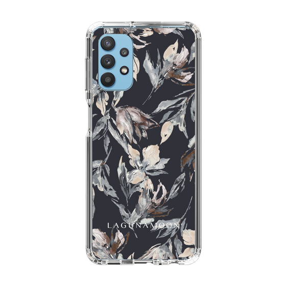 Slim Protection Case［ LAGUNAMOON - NuanceFlower - Navy ］