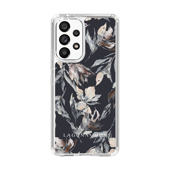 Slim Protection Case［ LAGUNAMOON - NuanceFlower - Navy ］