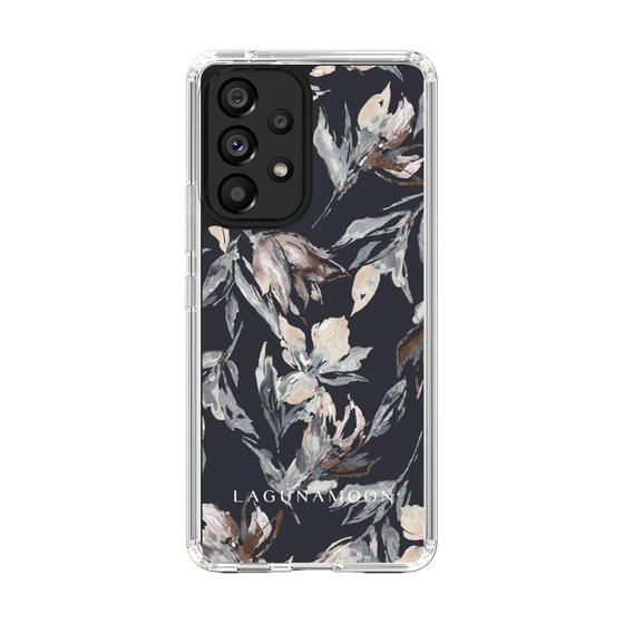 Slim Protection Case［ LAGUNAMOON - NuanceFlower - Navy ］
