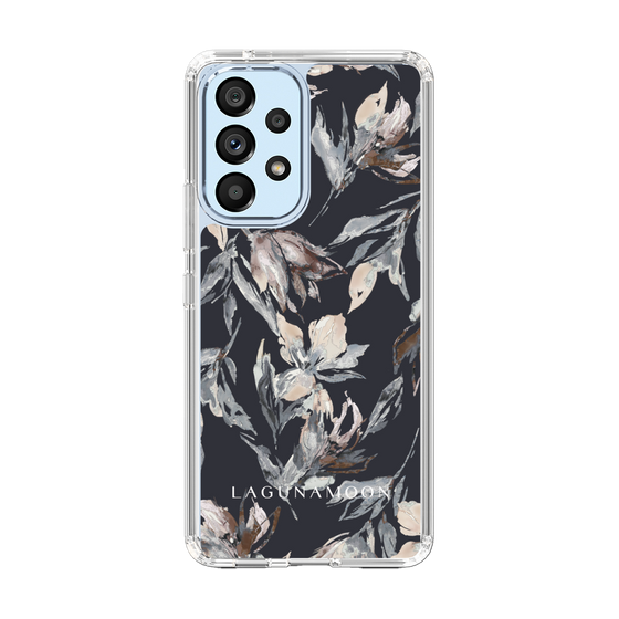 Slim Protection Case［ LAGUNAMOON - NuanceFlower - Navy ］