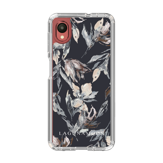 Slim Protection Case［ LAGUNAMOON - NuanceFlower - Navy ］
