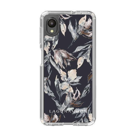 Slim Protection Case［ LAGUNAMOON - NuanceFlower - Navy ］