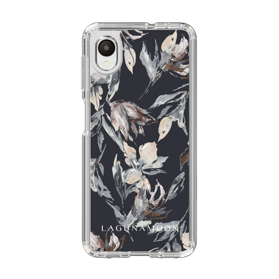 Slim Protection Case［ LAGUNAMOON - NuanceFlower - Navy ］