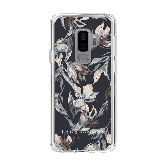 Slim Protection Case［ LAGUNAMOON - NuanceFlower - Navy ］