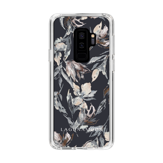 Slim Protection Case［ LAGUNAMOON - NuanceFlower - Navy ］