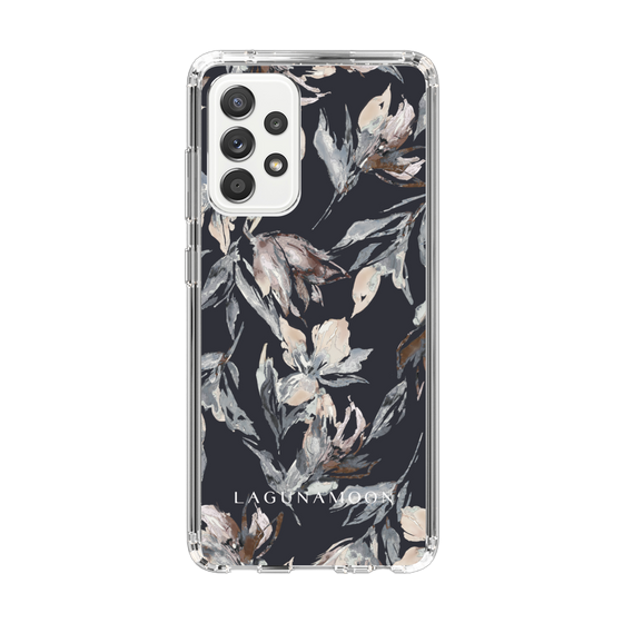 Slim Protection Case［ LAGUNAMOON - NuanceFlower - Navy ］
