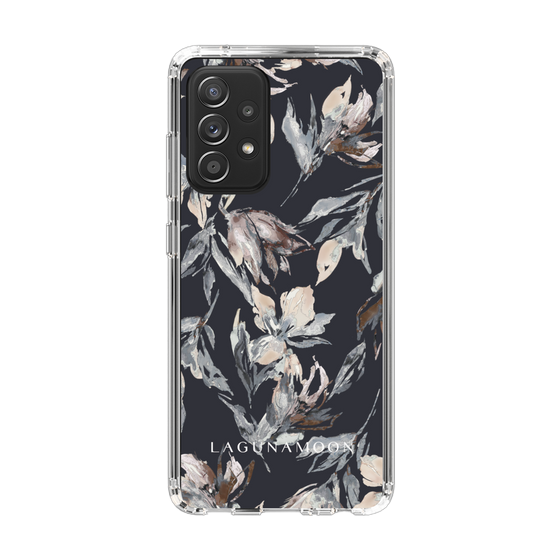 Slim Protection Case［ LAGUNAMOON - NuanceFlower - Navy ］