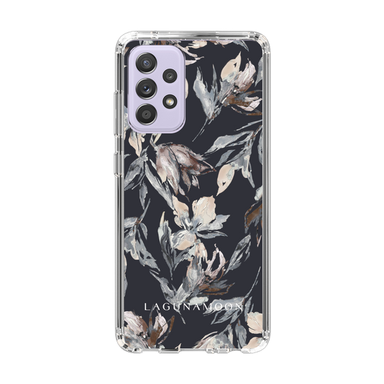 Slim Protection Case［ LAGUNAMOON - NuanceFlower - Navy ］