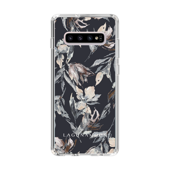 Slim Protection Case［ LAGUNAMOON - NuanceFlower - Navy ］