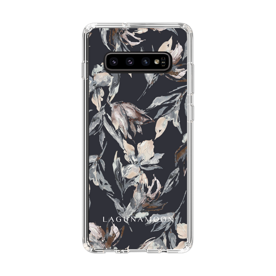 Slim Protection Case［ LAGUNAMOON - NuanceFlower - Navy ］