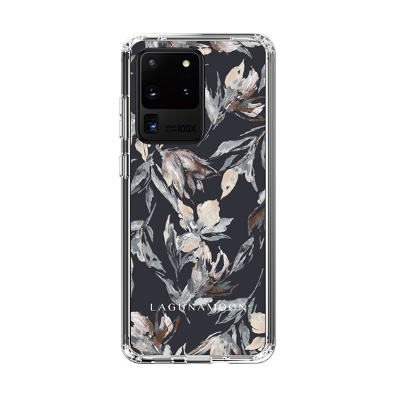 Slim Protection Case［ LAGUNAMOON - NuanceFlower - Navy ］