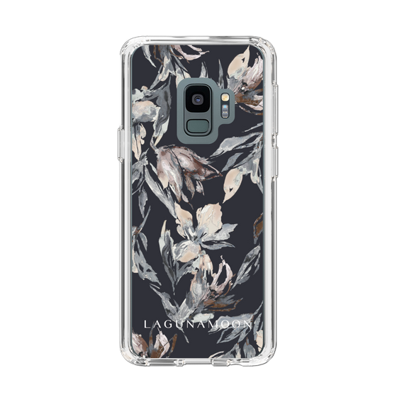 Slim Protection Case［ LAGUNAMOON - NuanceFlower - Navy ］