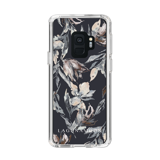 Slim Protection Case［ LAGUNAMOON - NuanceFlower - Navy ］