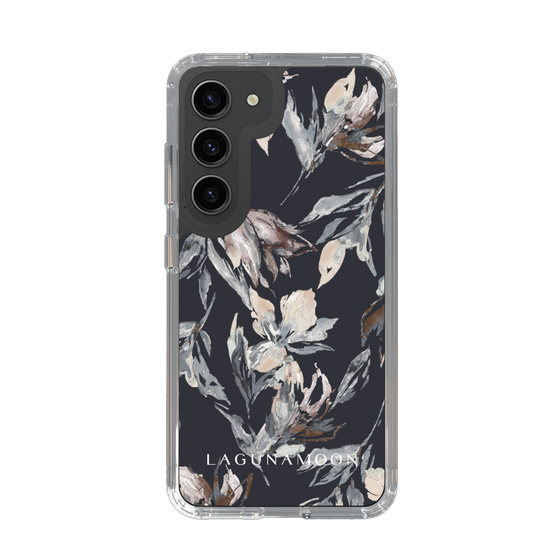 Slim Protection Case［ LAGUNAMOON - NuanceFlower - Navy ］