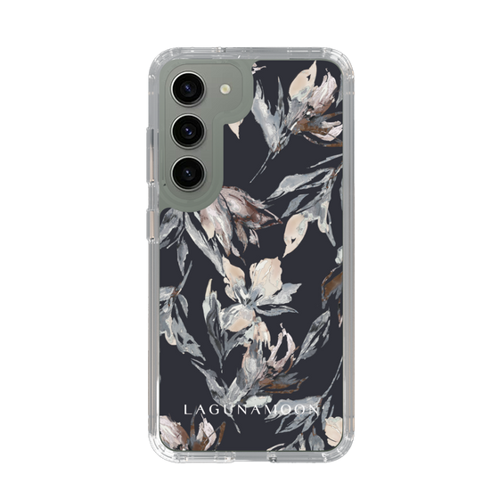 Slim Protection Case［ LAGUNAMOON - NuanceFlower - Navy ］