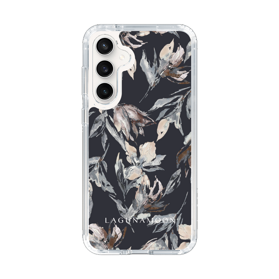 Slim Protection Case［ LAGUNAMOON - NuanceFlower - Navy ］