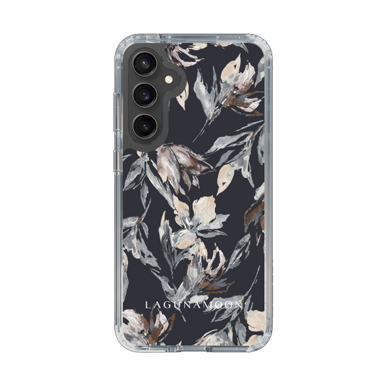 Slim Protection Case［ LAGUNAMOON - NuanceFlower - Navy ］