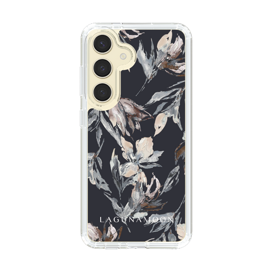 Slim Protection Case［ LAGUNAMOON - NuanceFlower - Navy ］
