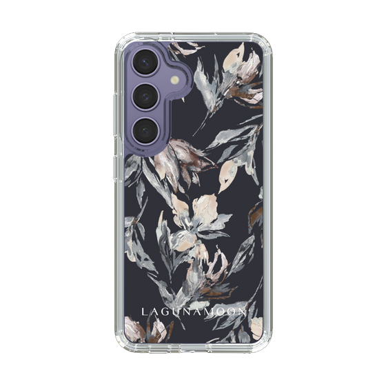 Slim Protection Case［ LAGUNAMOON - NuanceFlower - Navy ］