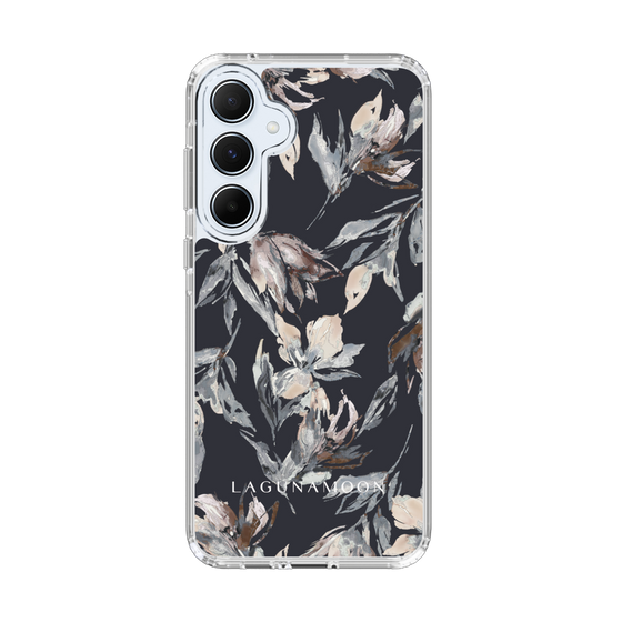 Slim Protection Case［ LAGUNAMOON - NuanceFlower - Navy ］