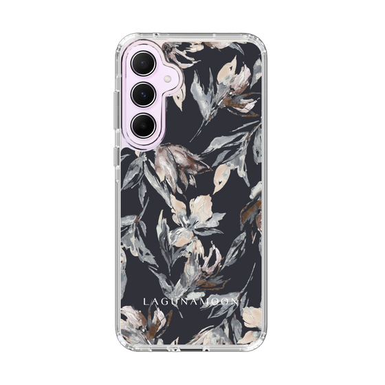 Slim Protection Case［ LAGUNAMOON - NuanceFlower - Navy ］