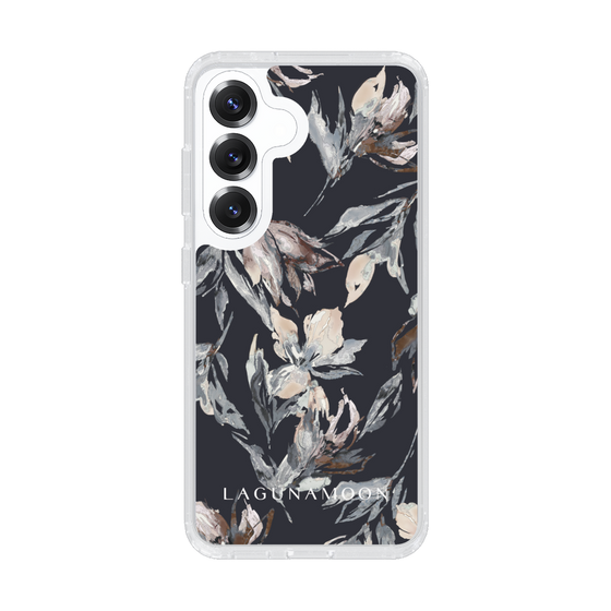 Slim Protection Case［ LAGUNAMOON - NuanceFlower - Navy ］