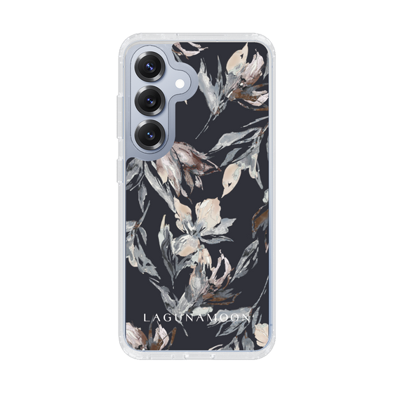 Slim Protection Case［ LAGUNAMOON - NuanceFlower - Navy ］