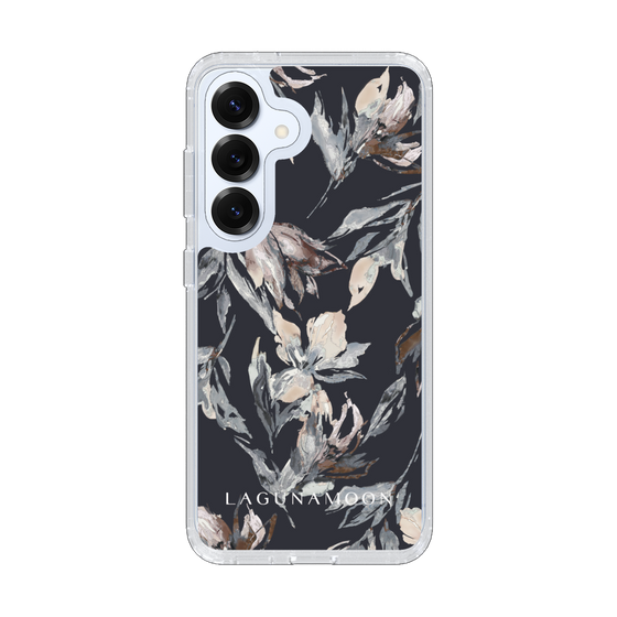 Slim Protection Case［ LAGUNAMOON - NuanceFlower - Navy ］