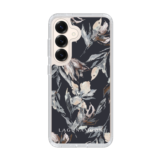 Slim Protection Case［ LAGUNAMOON - NuanceFlower - Navy ］
