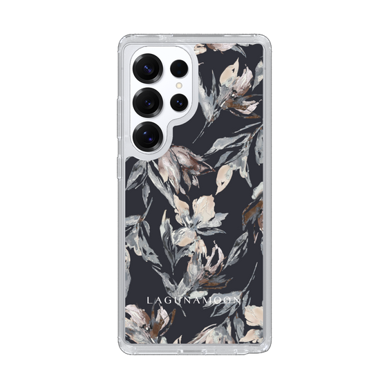 Slim Protection Case［ LAGUNAMOON - NuanceFlower - Navy ］