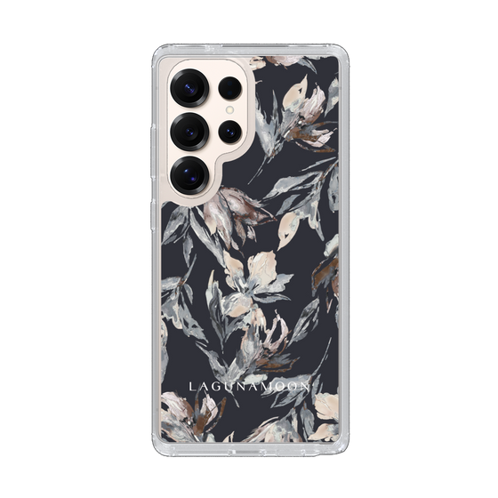 Slim Protection Case［ LAGUNAMOON - NuanceFlower - Navy ］