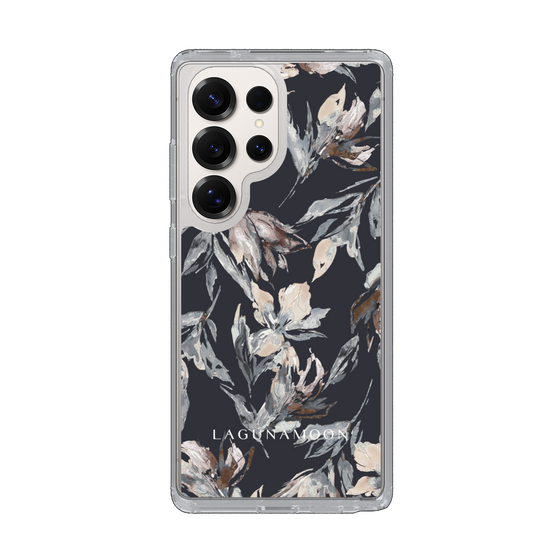 Slim Protection Case［ LAGUNAMOON - NuanceFlower - Navy ］