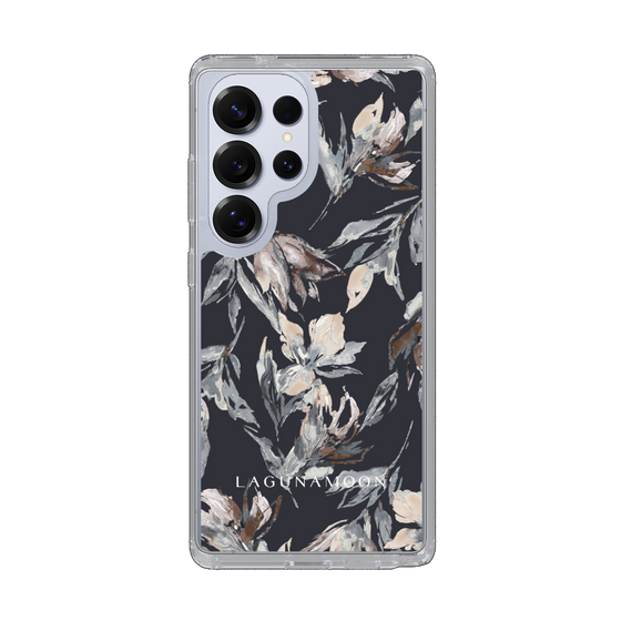 Slim Protection Case［ LAGUNAMOON - NuanceFlower - Navy ］