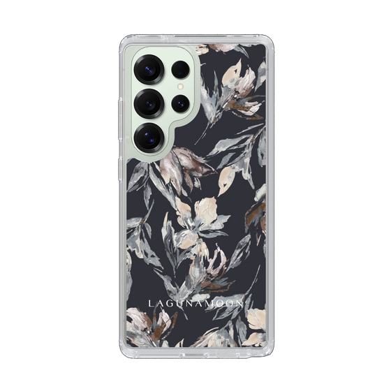 Slim Protection Case［ LAGUNAMOON - NuanceFlower - Navy ］