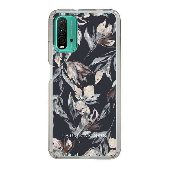 Slim Protection Case［ LAGUNAMOON - NuanceFlower - Navy ］