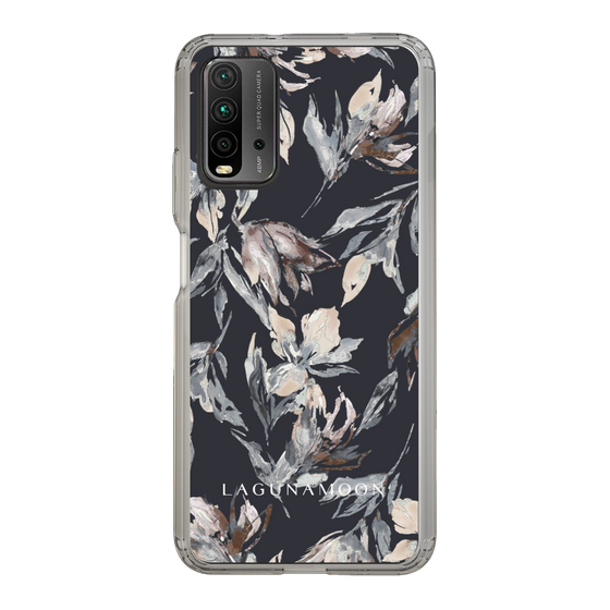 Slim Protection Case［ LAGUNAMOON - NuanceFlower - Navy ］