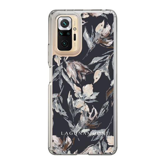 Slim Protection Case［ LAGUNAMOON - NuanceFlower - Navy ］
