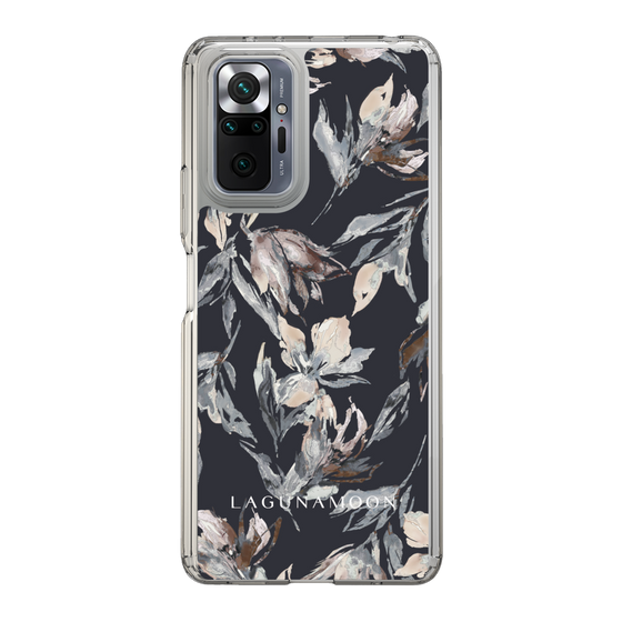 Slim Protection Case［ LAGUNAMOON - NuanceFlower - Navy ］