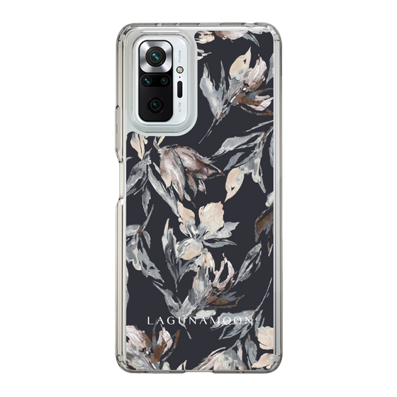 Slim Protection Case［ LAGUNAMOON - NuanceFlower - Navy ］