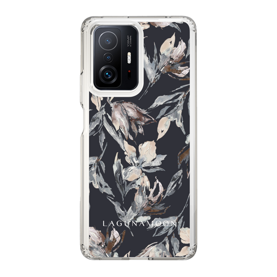 Slim Protection Case［ LAGUNAMOON - NuanceFlower - Navy ］