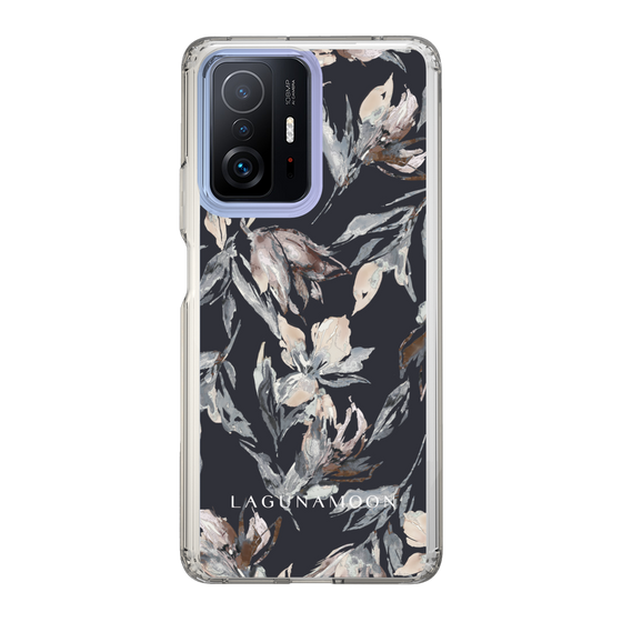 Slim Protection Case［ LAGUNAMOON - NuanceFlower - Navy ］