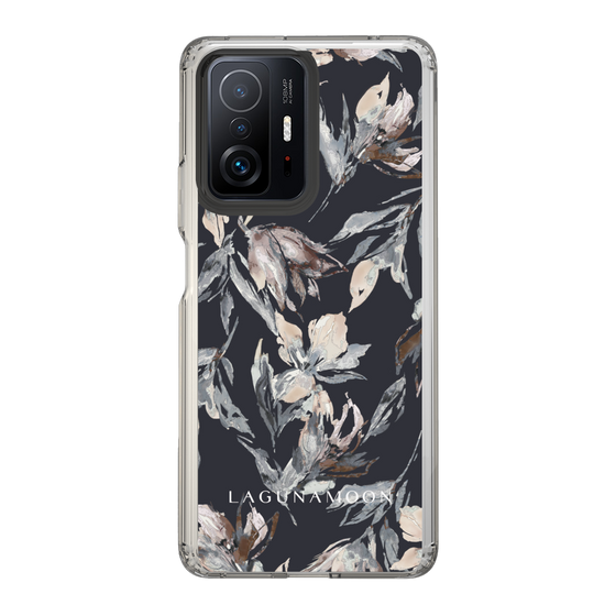 Slim Protection Case［ LAGUNAMOON - NuanceFlower - Navy ］