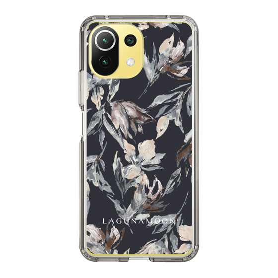 Slim Protection Case［ LAGUNAMOON - NuanceFlower - Navy ］