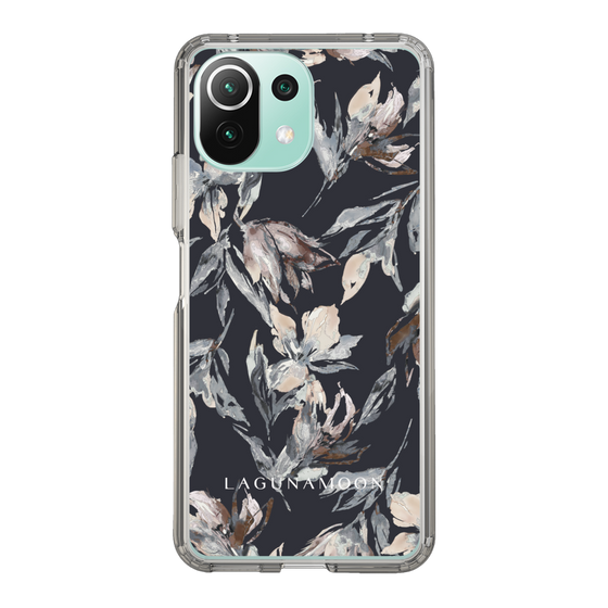 Slim Protection Case［ LAGUNAMOON - NuanceFlower - Navy ］