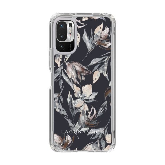 Slim Protection Case［ LAGUNAMOON - NuanceFlower - Navy ］