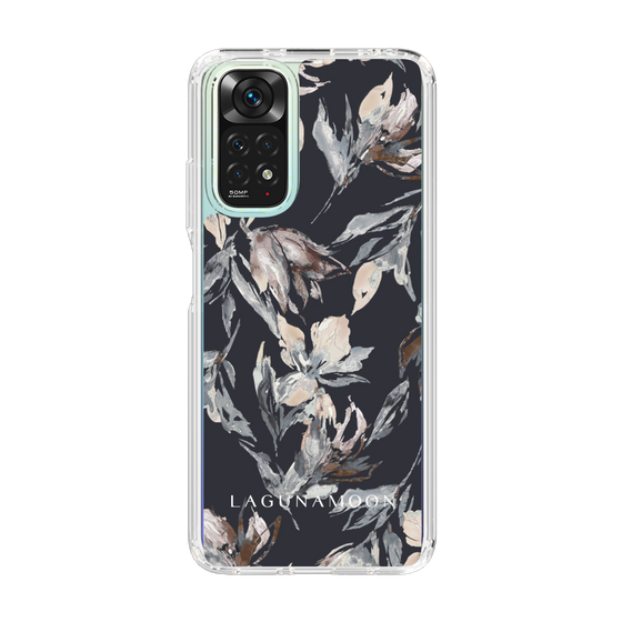 Slim Protection Case［ LAGUNAMOON - NuanceFlower - Navy ］