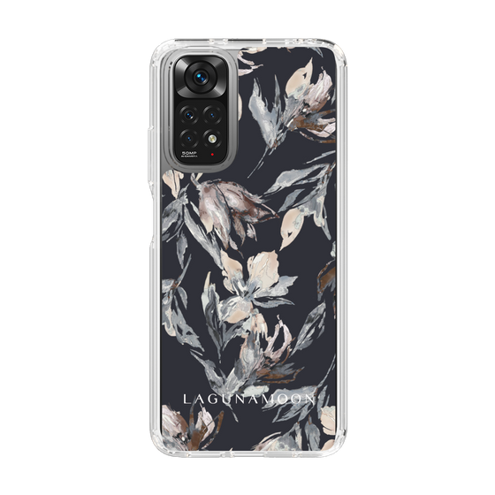 Slim Protection Case［ LAGUNAMOON - NuanceFlower - Navy ］
